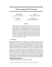 Meta-Learning MCMC Proposals