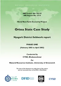 Orissa State Case Study
