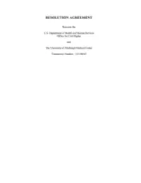 Resolution Agreement