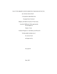 Selected Observations from the Harlem Jazz Scene By