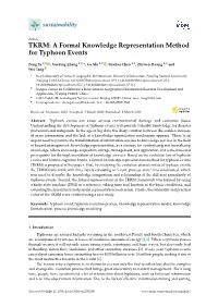 A Formal Knowledge Representation Method for Typhoon Events