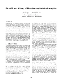 Dimmwitted: a Study of Main-Memory Statistical Analytics