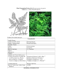 Draft Plant Propagation Protocol
