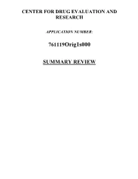 761119Orig1s000 SUMMARY REVIEW