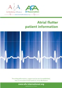 Atrial Flutter Patient Information
