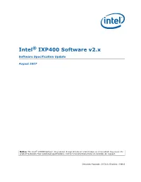 IXP400 Software V2.X