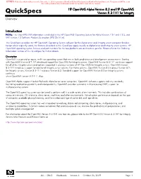 Quickspecs Version 8.3-1H1 for Integrity Overview