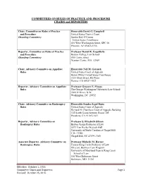 COMMITTEE on RULES of PRACTICE and PROCEDURE (Standing Committee)