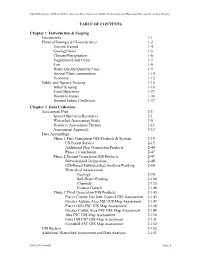 TABLE of CONTENTS Chapter 1 Introduction & Scoping