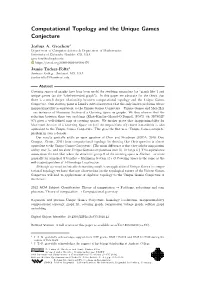 Computational Topology and the Unique Games Conjecture