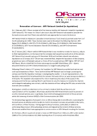 Revocation of Licences ‐ ARY Network Limited (In Liquidation)