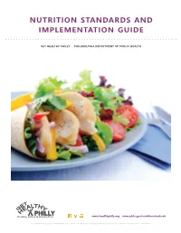 Nutrition Standards and Implementation Guide