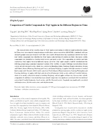 Original Paper Comparison of Volatile Compounds in 'Fuji' Apples in The