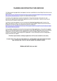 Planning and Infrastructure Services