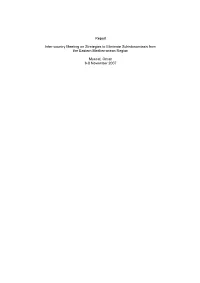 Report Inter-Country Meeting on Strategies to Eliminate