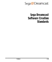Sega Dreamcast Software Creation Standards