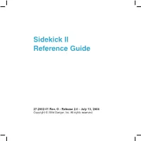 Sidekick II Reference Guide