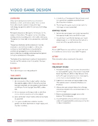 Video Game Design