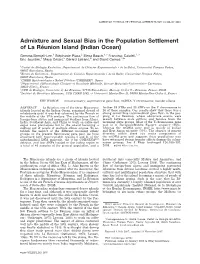 Admixture and Sexual Bias in the Population Settlement of La