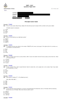 Junior Scale Display Without Answer Key Display Questions Cancel