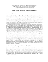 Linear Graph Modeling: One-Port Elements1