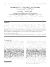 One-Dimensional Sea Ice-Ocean Model Applied to SHEBA Experiment in 1997 - 1998 Winter