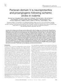 Perlecan Domain V Is Neuroprotective and Proangiogenic Following