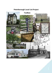 Peterborough Local List Project Toolbox