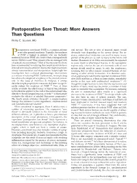 Postoperative Sore Throat: More Answers Than Questions