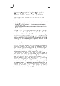 Computing Simplicial Homology Based on Efficient Smith Normal Form Algorithms