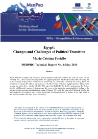 Egypt: Changes and Challenges of Political Transition