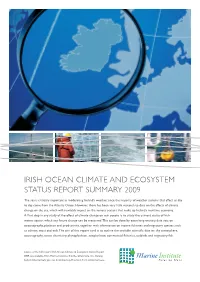 Irish Ocean Climate and Ecosystem Status Report Summary 2009