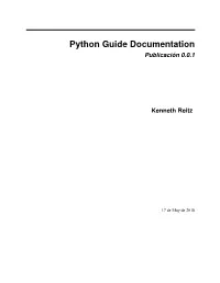 Python Guide Documentation Publicación 0.0.1