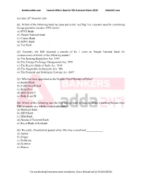 Q1. Which of the Following Bank Has Been Put In