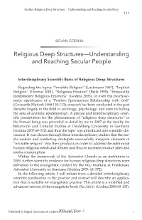 Religious Deep Structuresâ•Flunderstanding and Reaching