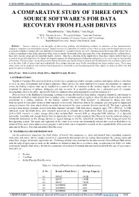 A Comparative Study of Three Open Source Software's