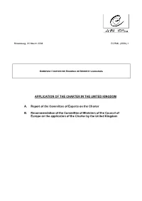 APPLICATION of the CHARTER in the UNITED KINGDOM A. Report