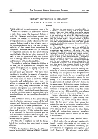 DISEASES of the Genito-Urinary Tract in In- the First One Was Removed at Operatioin (Fig