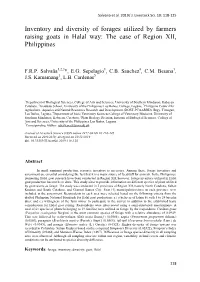 Inventory and Diversity of Forages Utilized by Farmers Raising Goats in Halal Way: the Case of Region XII, Philippines