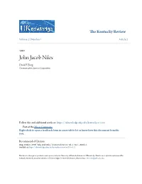 John Jacob Niles David F