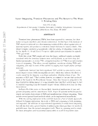 Lunar Outgassing, Transient Phenomena and the Return to the Moon, III: Observational and Experimental Techniques” Crotts, A.P.S