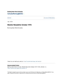 Monitor Newsletter October 1974