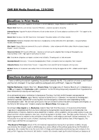 OHR Bih Media Round-Up, 13/9/2002