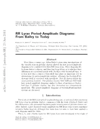 RR Lyrae Period-Amplitude Diagrams: from Bailey to Today