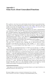 Some Facts About Generalized Functions
