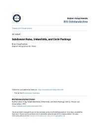 Subdivision Rules, 3-Manifolds, and Circle Packings