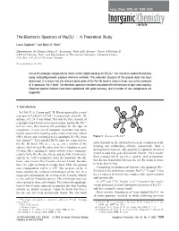The Electronic Spectrum of Re2cl8 : a Theoretical Study