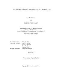The Universal Quixote: Appropriations of a Literary Icon