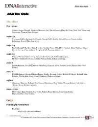 Timeline Code Dnai Site Guide