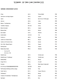 Vgarchive : My Video Game Collection 2021